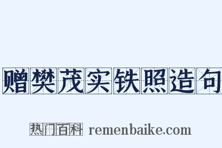 赠樊茂实铁照造句是什么意思的图片